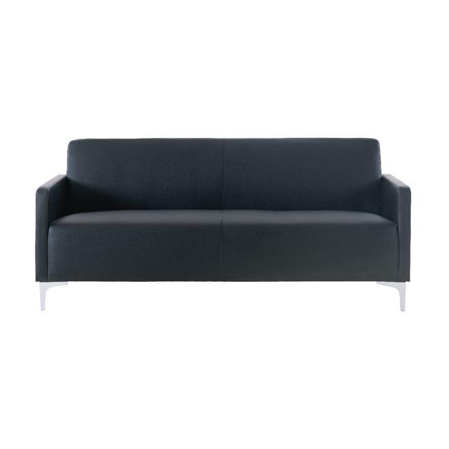 Καναπές "STYLE" διθέσιος από pu σε μαύρο χρώμα 112x71x72