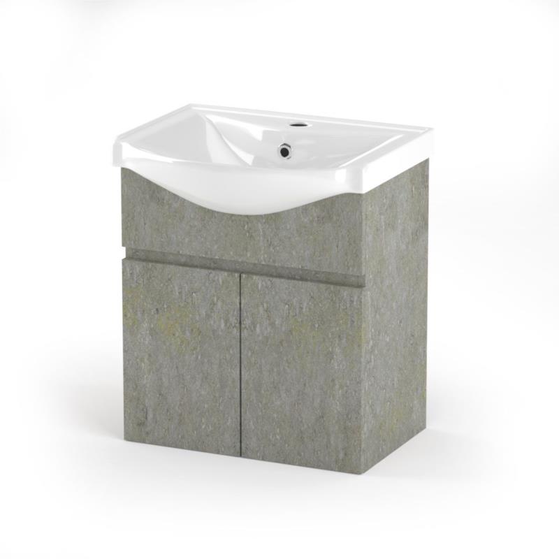 Έπιπλο μπάνιου "ARLENE" σε cemento χρώμα 55x45x62