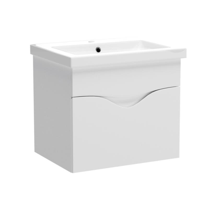 Έπιπλο μπάνιου κρεμαστό "SMILE" σε λευκό χρώμα 60x45x53
