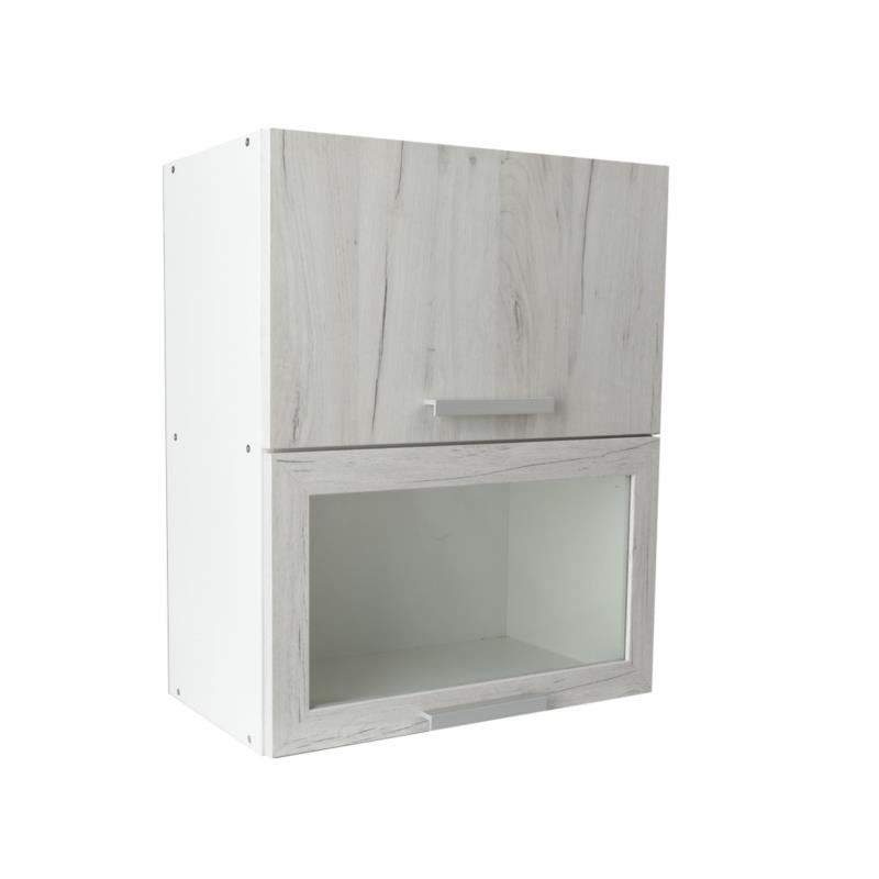 Κρεμαστό ντουλάπι κουζίνας "ΙΝ" σε λευκό δρύς χρώμα 60x31x72