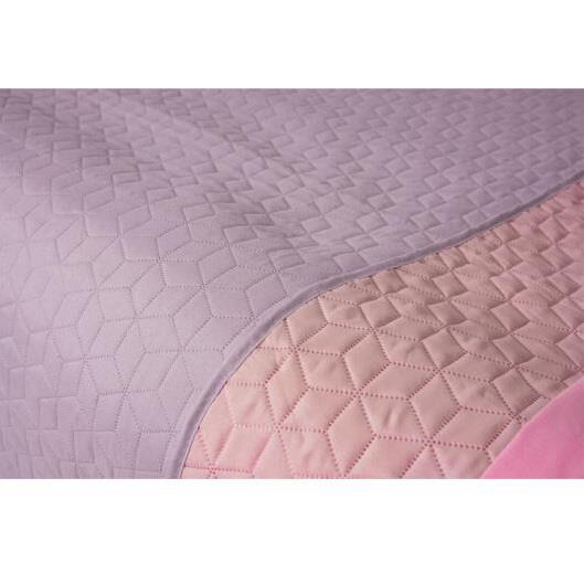 Κουβερλί "QUBE" υπέρδιπλο σε χρώμα λιλά/ροζ πούδρας 220x240