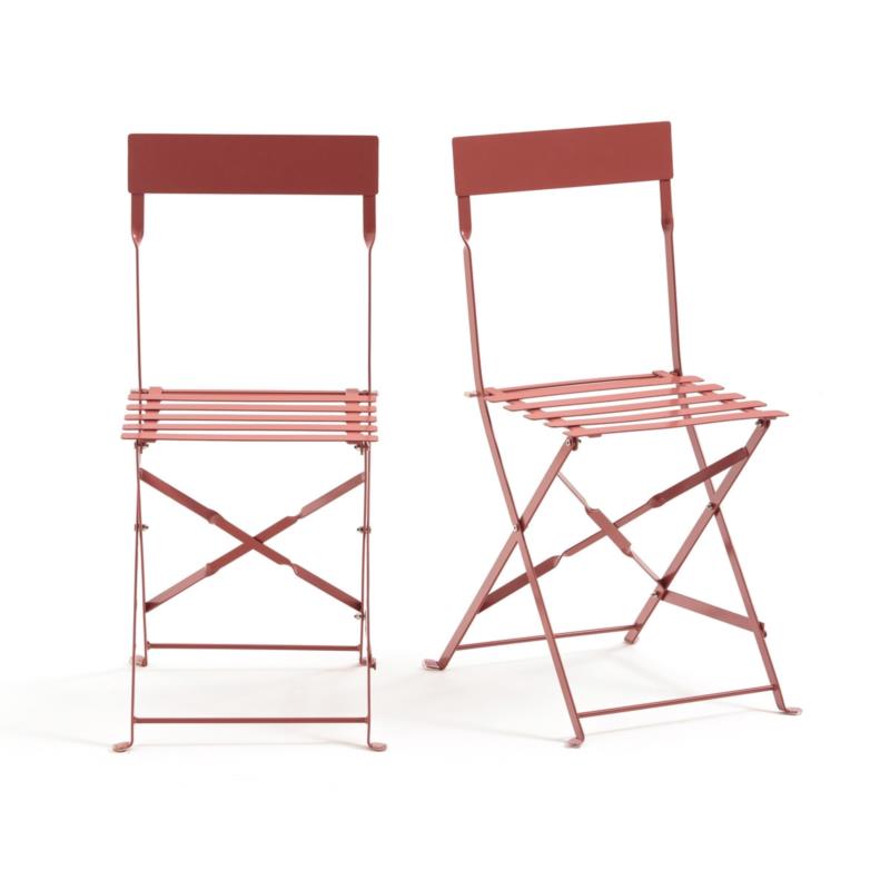 Μεταλλική σπαστή καρέκλα OZEVAN (σετ των 2) Μ49xΠ40xΥ83cm