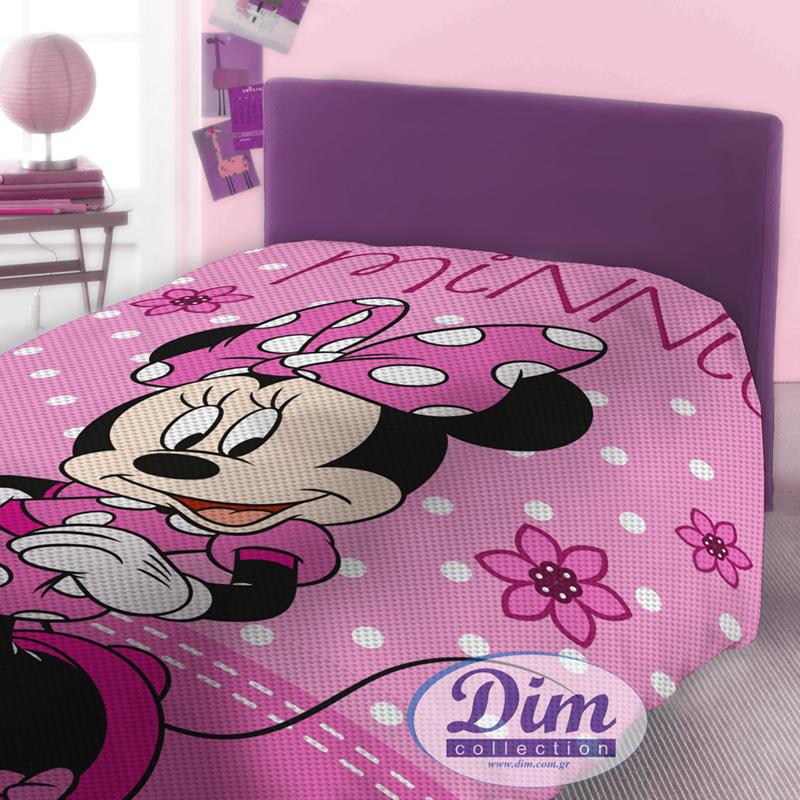 Disney Dimcol Κουβέρτα Πικέ Minnie 555 Μονή 160x240