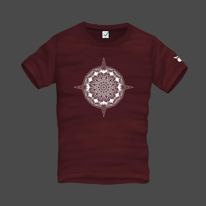 Mandala Men T-Shirt - Burgundy