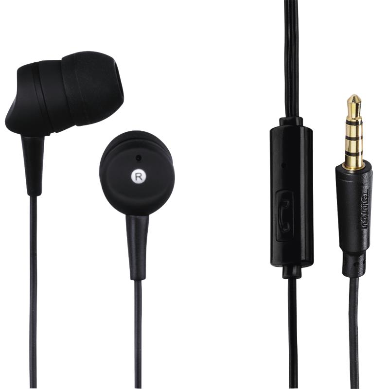 Hama Basic In-Ear Headset, Black