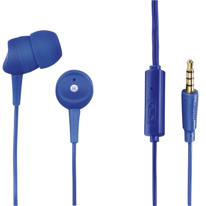 Hama Basic In-Ear Headset, Blue