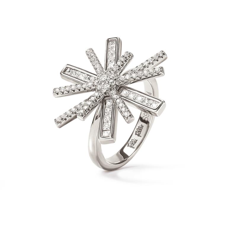 FOLLI FOLLIE - Γυναικείο ασημένιο δαχτυλίδι FOLLI FOLLIE STAR FLOWER