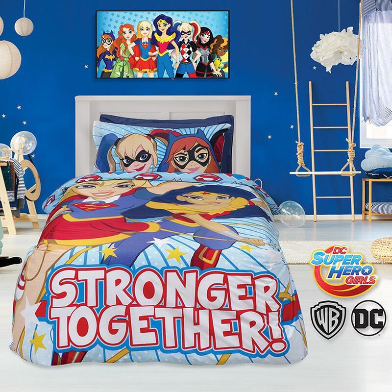5005 Σετ Σεντονια Μονα Super Hero Girls Cartoon Kids 160x260