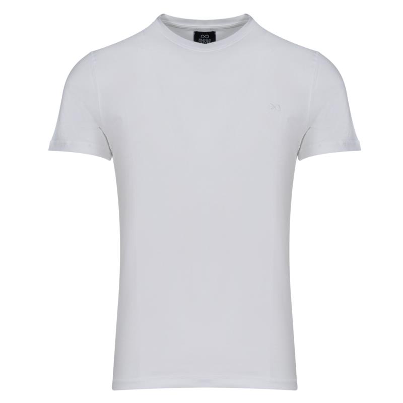 Premium T-Shirt Λευκό Round Neck (Slim Fit)