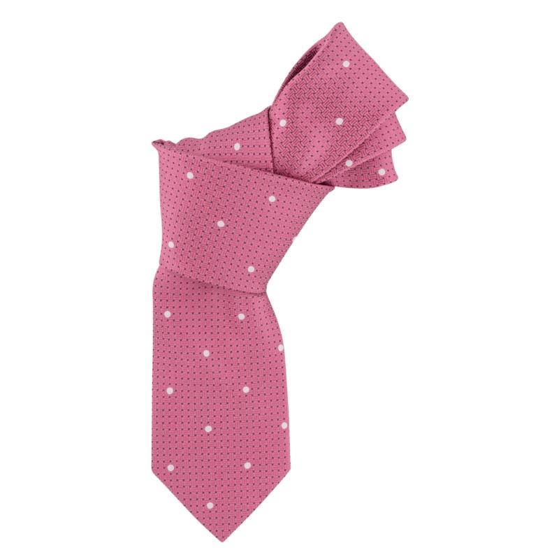 Γραβάτα Ροζ Πουά (Φάρδος 7 cm)