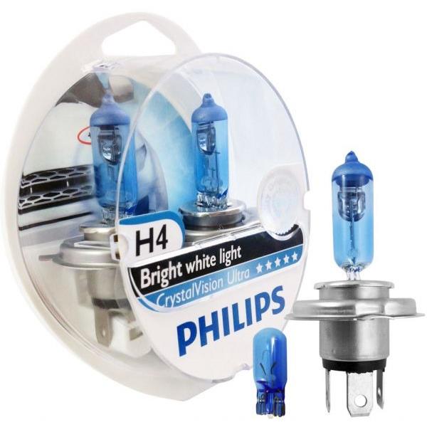Philips Crystal Vision H4+ W5W Xenon Look Special