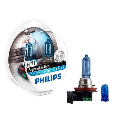 Philips Crystal Vision H11+ W5W Xenon Look Special