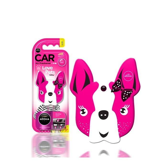 Aρωματικό αυτοκινήτου -Aroma Love Pets Bulldog- Pink Blossom