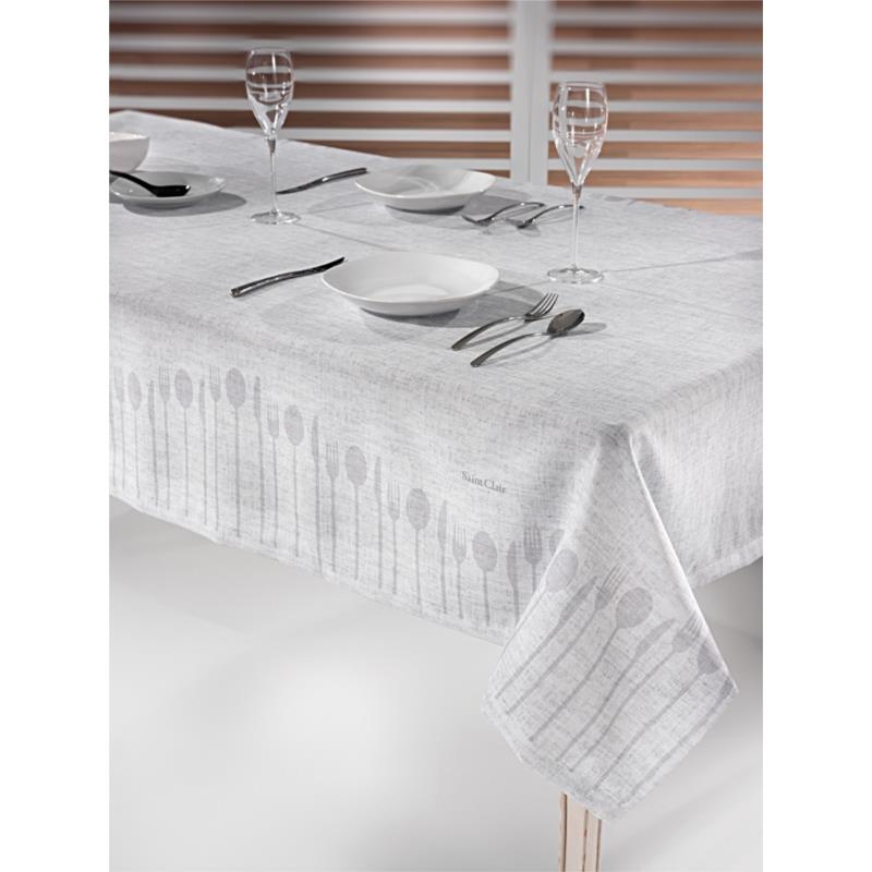 Τραπεζομάντηλο Αλέκιαστο Polyester 1007 Silver 145x180εκ. Saint Clair (Ύφασμα: Polyester, Χρώμα: Ασημί ) - Saint Clair - 5206480424922