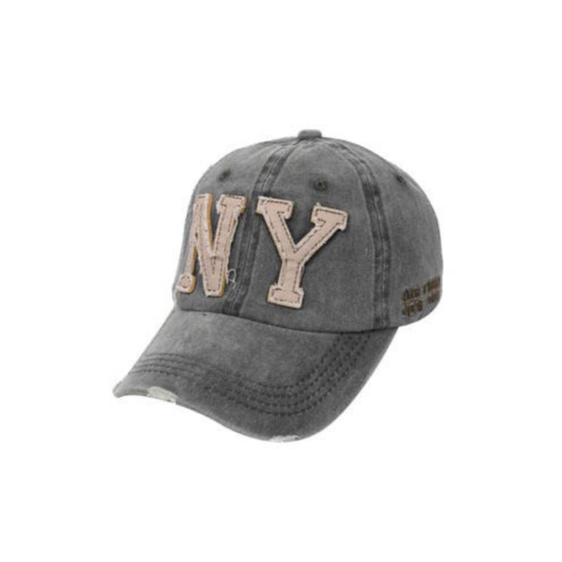 Καπέλο Jockey πετροπλυμένο NY σε χακί χρώμα