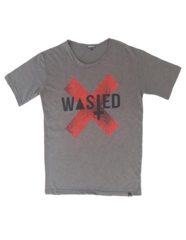 T-shirt με στάμπα σε χακί σκούρο χρώμα