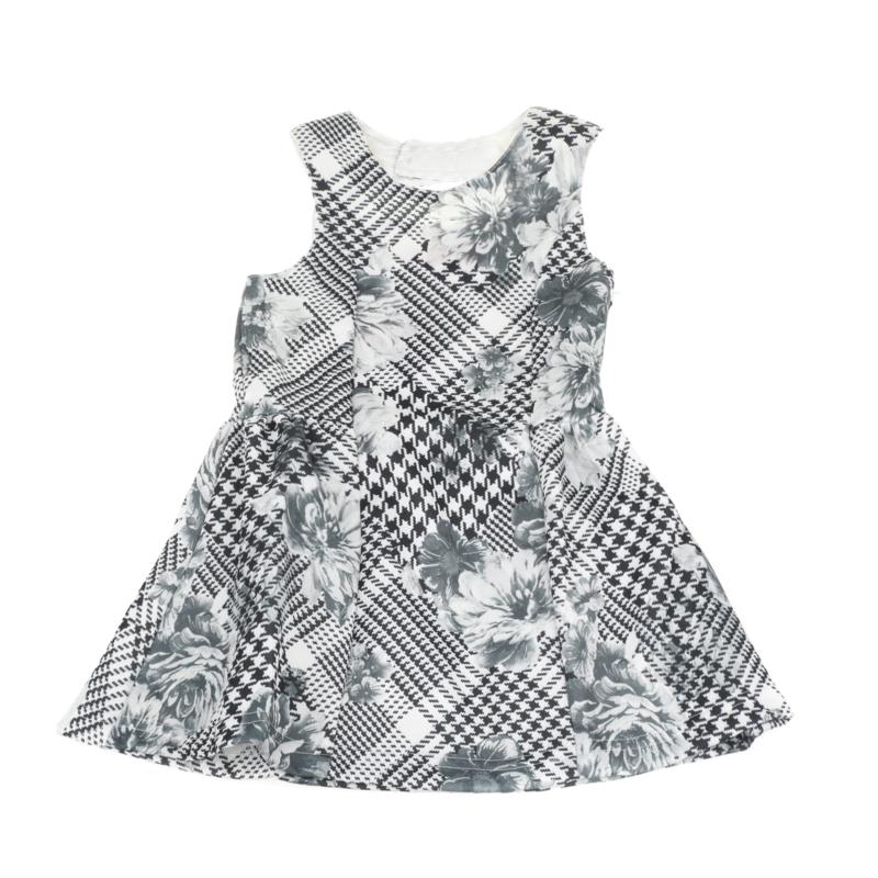 SAM 0-13 - Παιδικό αμάνικο φόρεμα με φιόγκο SAM 0-13 εμπριμέ