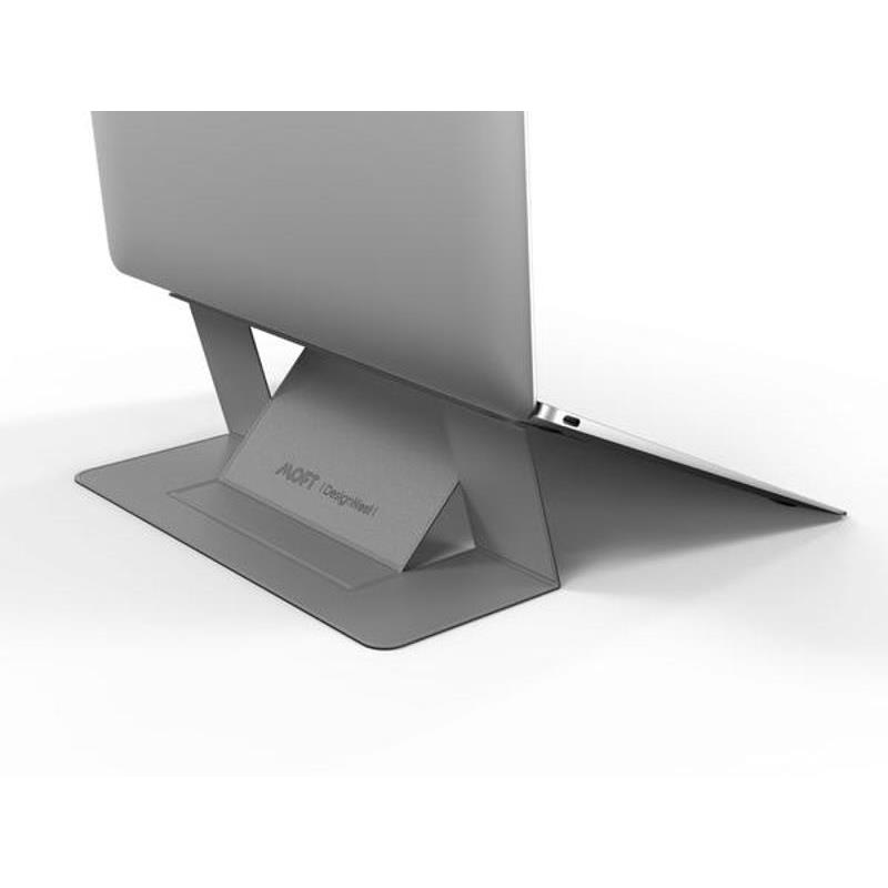 Allocacoc Moft Adhesive Foldable Laptop Stand. Silver
