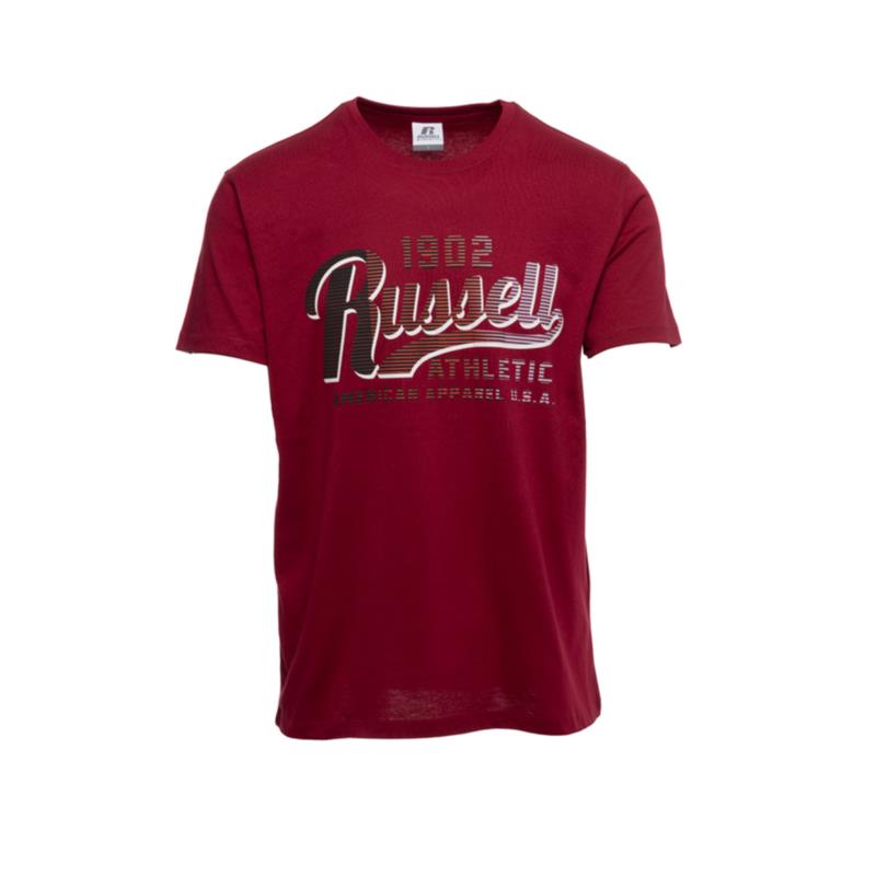 Russell Athletic - GRADIENT S/S CREWNECK TEE SHIRT - RUMBA RED