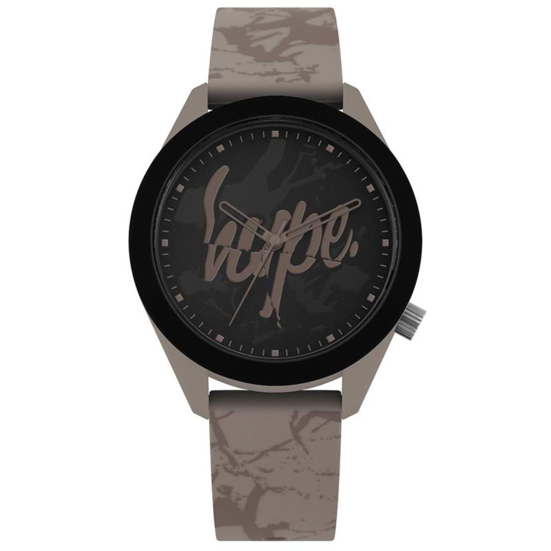 HYPE Unisex - HYG005BR Grey case with Grey Rubber Strap