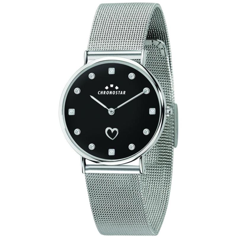 CHRONOSTAR Crystals Ladies - R3753252513, Silver case with Metallic Bracelet