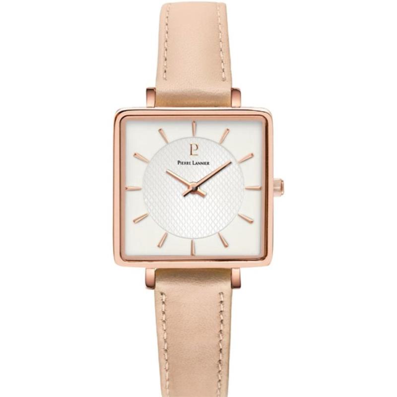 PIERRE LANNIER Lecare - 008F924 Rose Gold case with Pink Leather strap