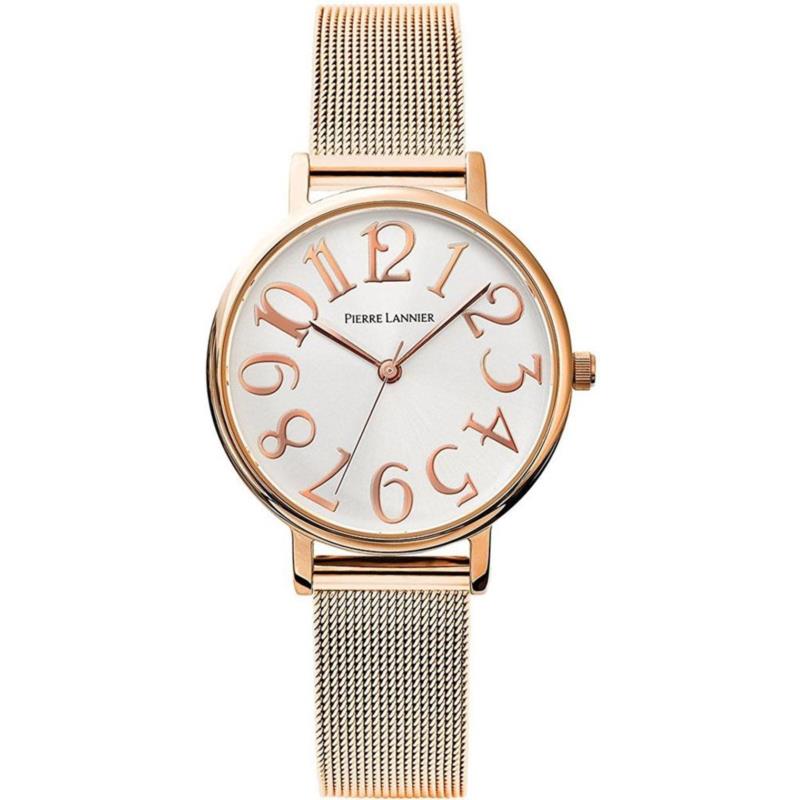 PIERRE LANNIER Ladies - 091L928, Rose Gold case with Stainless Steel Bracelet