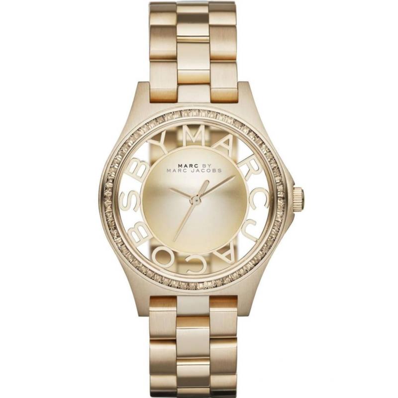 MARC BY MARC JACOBS Henry Glitz - MBM3338, Gold case with Stainless Steel Bracelet