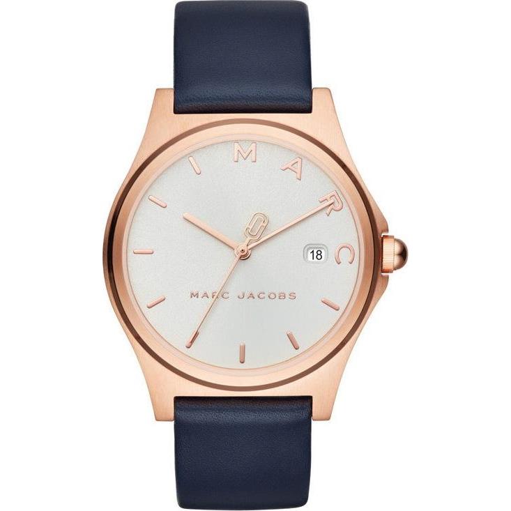 MARC JACOBS Henry - MJ1609, Rose Gold case with Blue Leather Strap