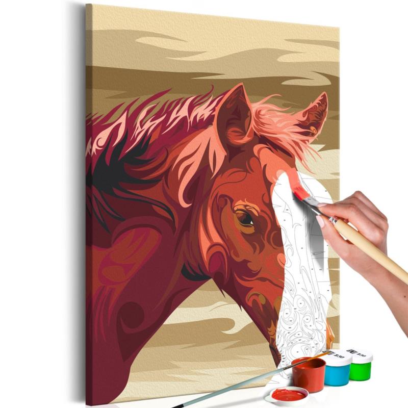 Πίνακας για να τον ζωγραφίζεις - Brown Horse 40x60