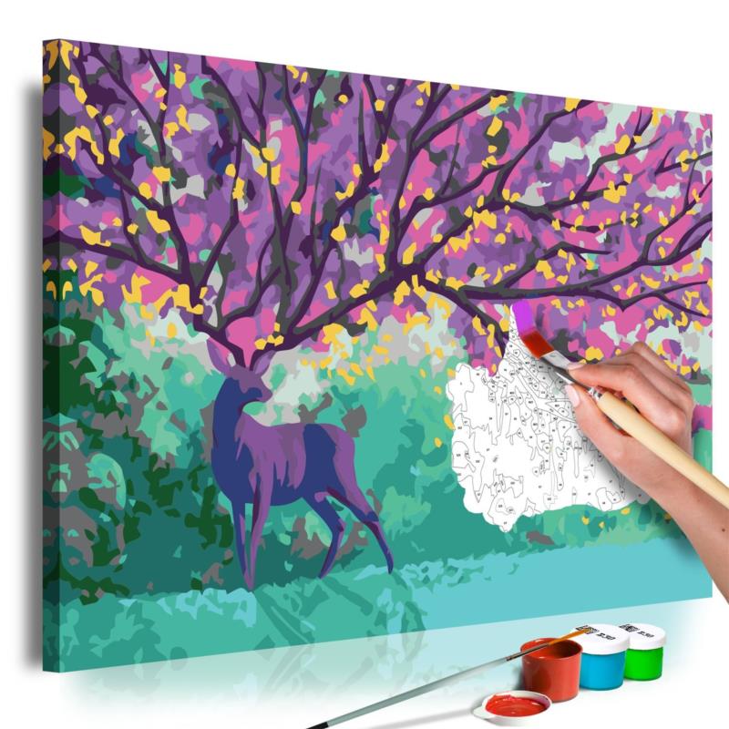 Πίνακας για να τον ζωγραφίζεις - Purple Deer 60x40