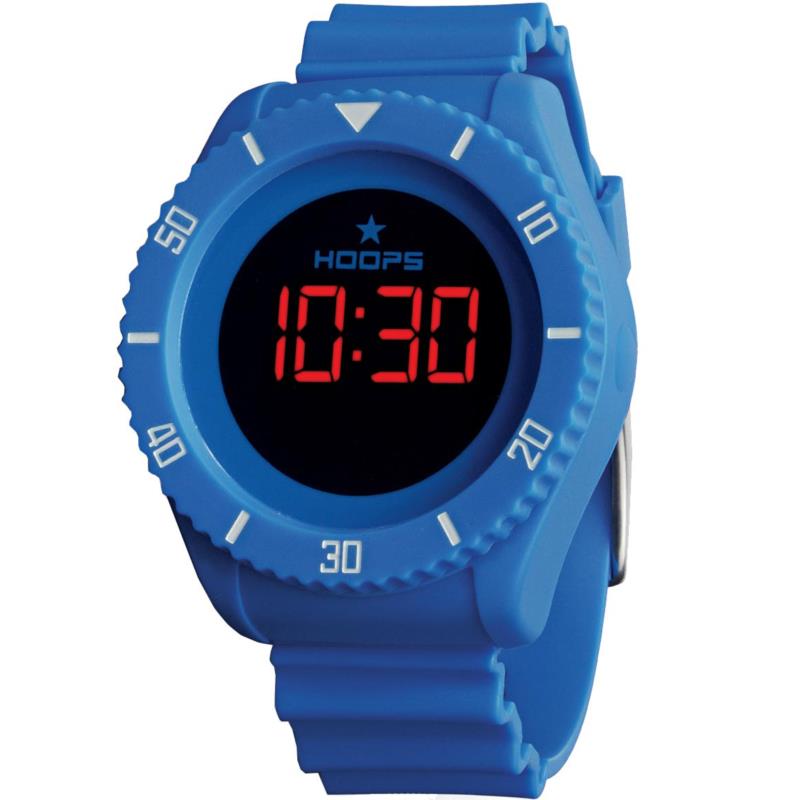 HOOPS Underwater Touch Digital Blue Rubber Strap 2479ME-03