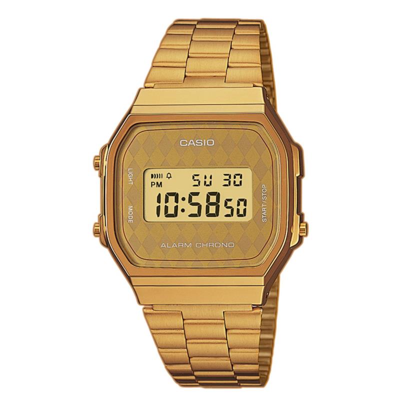 CASIO Collection Gold Stainless Steel Bracelet A-168WG-9BWEF