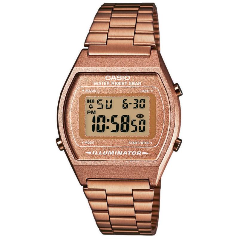 CASIO Collection Digital Rose Gold Stainless Steel Bracelet B-640WC-5AEF