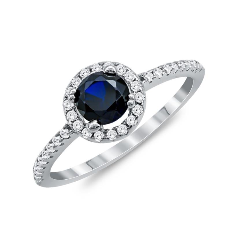 Δαχτυλίδι Μονόπετρο Mε Μαύρη-Mπλε Πέτρα Από Ασήμι DX828
