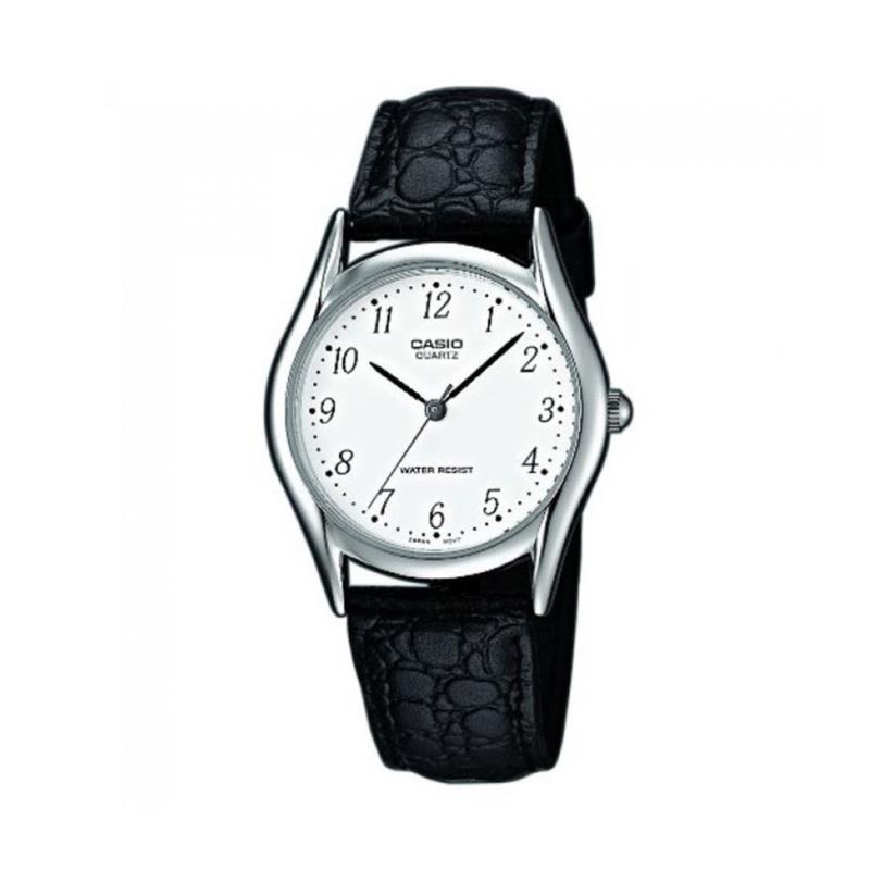 CASIO Collection Black Leather Strap LTP-1154PE-7BEF
