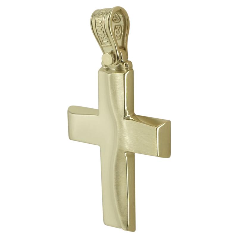 Σταυρός Βάπτισης Κ14 Κίτρινος Χρυσός Ανδρικός ΤΡΙΑΝΤΟΣ ST1934