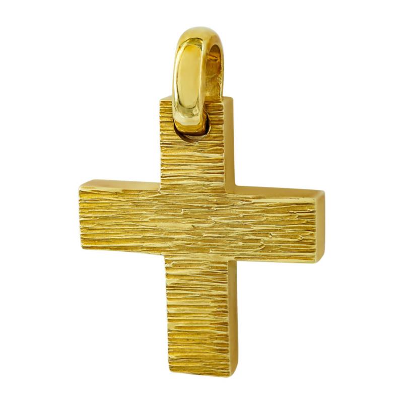 Σταυρός Βάπτισης 18Κ Κίτρινος Χρυσός Ανδρικός ST628