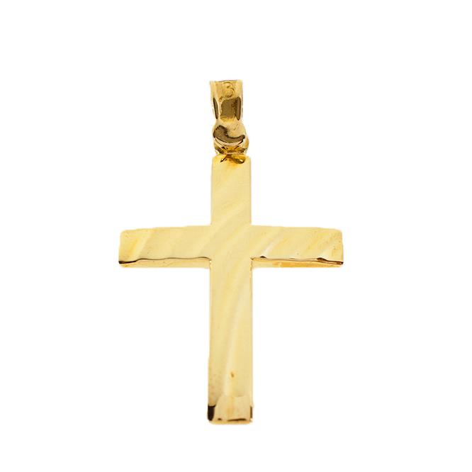 Σταυρός Βάπτισης 9Κ Κίτρινο Χρυσό Ανδρικός ST684