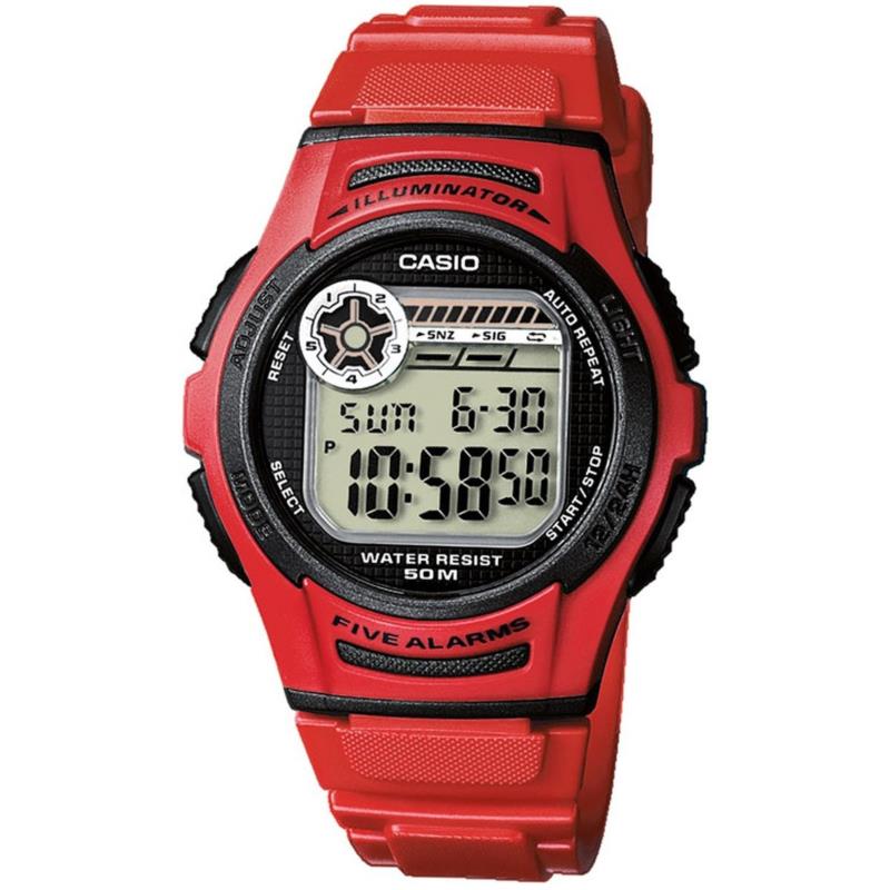 CASIO Sport Collection Red Rubber W-213-4AVE