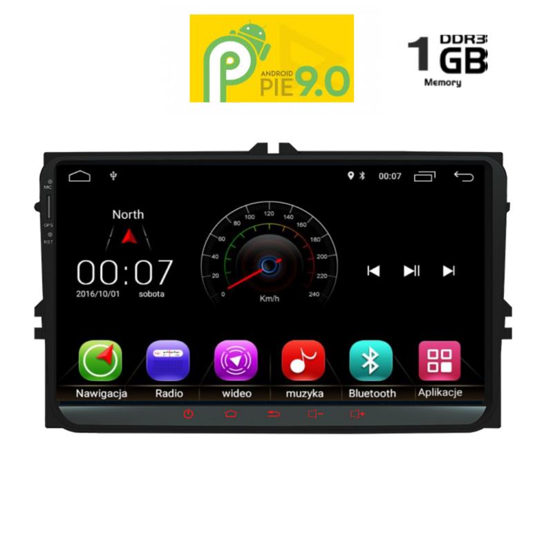 Digital iQ IQ-AN9368M GPS Multimedia OEM 9'' με Android 9 Pie για VW,Seat,Skoda 2004-2014