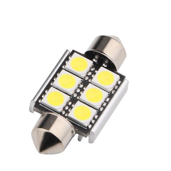 Excellent C5W SV8.5 6SMD 39MM 5050 Canbus -Pure White