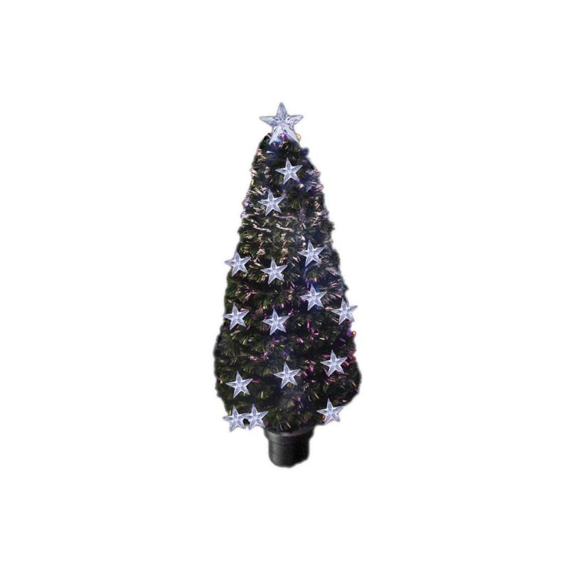 Χριστουγεννιάτικο Δέντρο Πράσινο με Οπτικές Ίνες και LED, ύψους 120 εκατοστών - Aria Trade