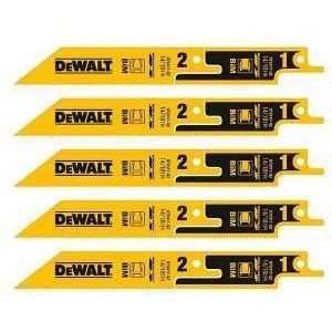 ΣΕΤ 5 ΤΕΜ ΛΑΜΕΣ ΣΕΓΑΤΣΑΣ DEWALT BI-METAL ΔΙΠΛΕΣ 1.4-1.8MM 152MM DT2417