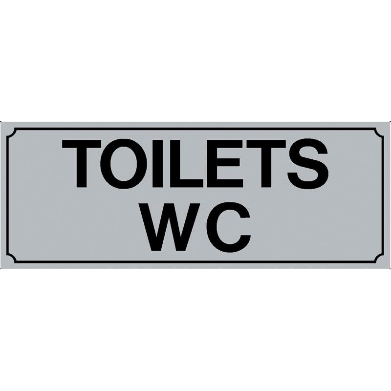 Πινακίδα Σήμανσης Toilets WC 75x200mm