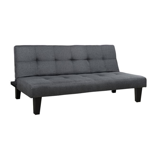 Καναπές κρεβάτι από ύφασμα σε χρώμα γκρι/ανθρακί 180x82,5x78