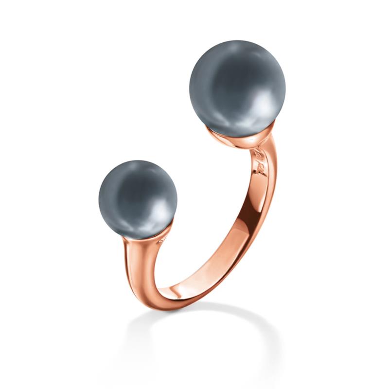 FOLLI FOLLIE - Γυναικείο ασημένιο δαχτυλίδι FOLLI FOLLIE PEARL MUSE ροζ χρυσό