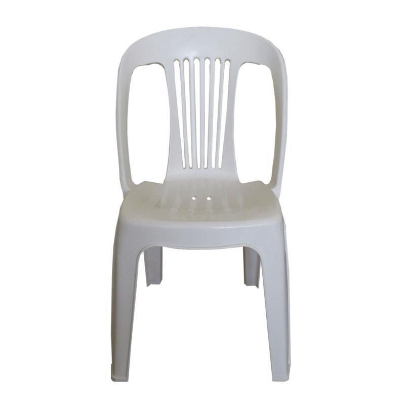 Καρέκλα Πλαστική Χωρίς Μπρατσα Μελίττα Λευκή 43x36x82cm