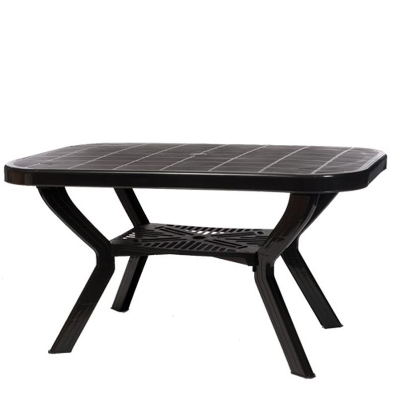 Τραπέζι Πλαστικό Ορθογώνιο Ανθρακί 85x140x70cm