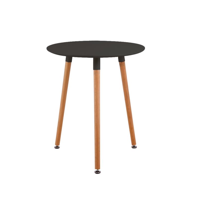 Τραπέζι ART Ξύλο Φυσικό/Μαύρο D. 60 H.68cm
